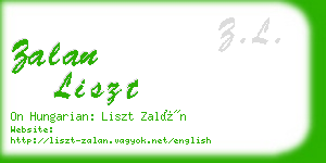 zalan liszt business card